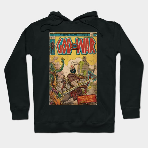 God of War fan art comic book cover Hoodie by MarkScicluna